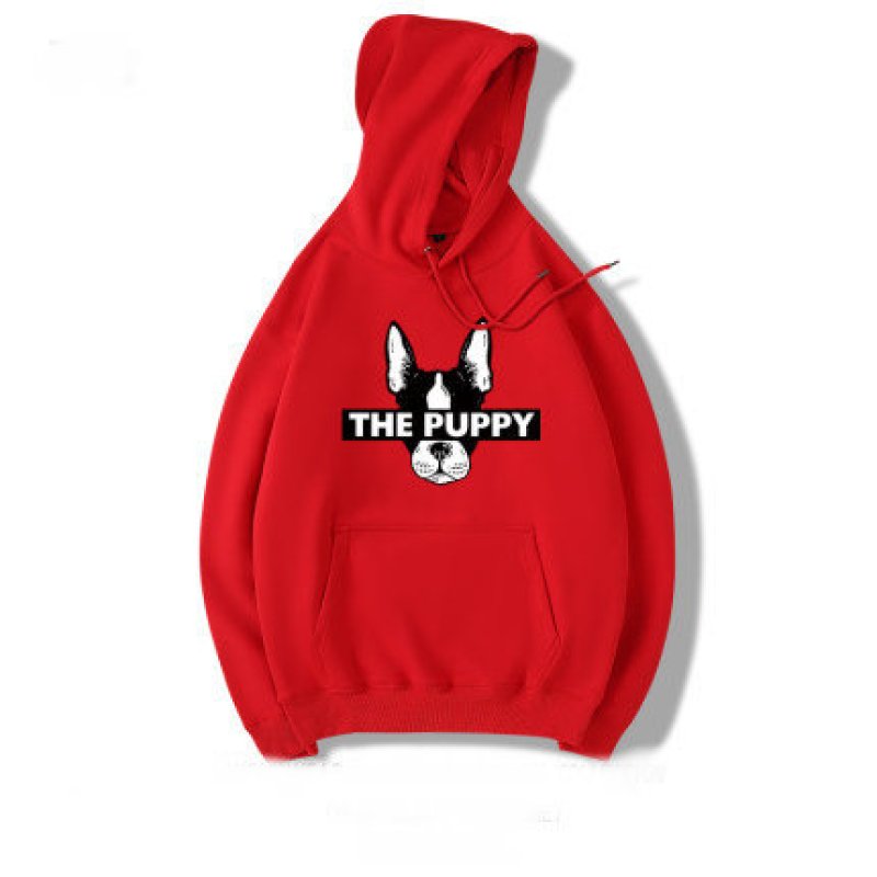 画像5: men's dog print hoodie trainer hoodie sweatshirt  　ユニセッ クス男女兼用 ドッグプリントスウェットフーディーパーカートレーナー　 (5)