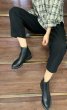 画像7:  women's Side gore short boots with pearl single boots Martin boots  レザーパール付きサイドゴアショートブーツ　マーティンブーツ  バイカーブーツ (7)