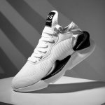 画像2:  Men's lace-up Elastic sneakers  shoes  レースアップ男女兼用　ユニセックススニーカーカジュアル シューズ  (2)