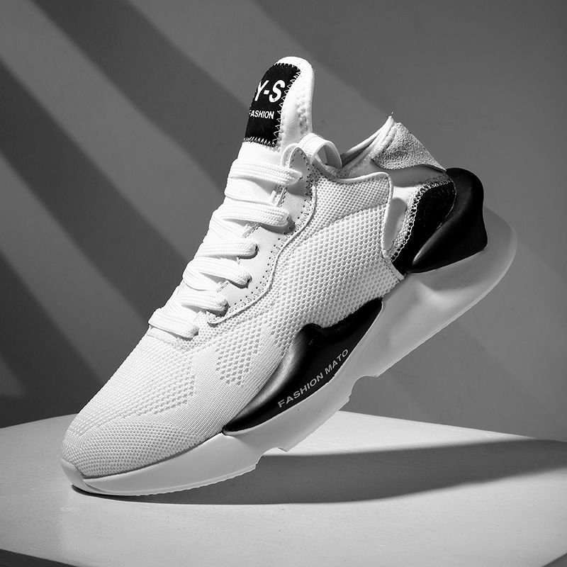 画像2:  Men's lace-up Elastic sneakers  shoes  レースアップ男女兼用　ユニセックススニーカーカジュアル シューズ  (2)