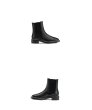画像5:  women's Side gore short boots with pearl single boots Martin boots  レザーパール付きサイドゴアショートブーツ　マーティンブーツ  バイカーブーツ (5)