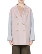 画像3: Women's artificial hand stitching pink color matching casual short double-sided coat   Jacket ウールダブルコート ジャケット ブルゾン　 (3)