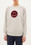 画像1: men's casual long sleeve smiley print shirt sweater  sweatshirt　ユニセッ クス男女兼用スマイリープリントスウェットトレーナー　プルオーバ　シャツ (1)