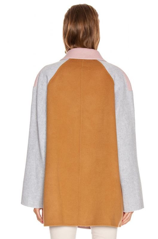 画像5: Women's artificial hand stitching pink color matching casual short double-sided coat   Jacket ウールダブルコート ジャケット ブルゾン　 (5)