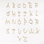 画像1: retro baroque pearls letters gold-plated Handmade Earring Earring Necklace 　選べるパールアルファベットロゴ ピアス イヤリング  ネクッレスペンダントヘッド に  (1)