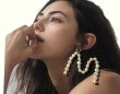 画像2: retro baroque pearls letters gold-plated Handmade Earring Earring Necklace 　選べるパールアルファベットロゴ ピアス イヤリング  ネクッレスペンダントヘッド に  (2)