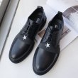 画像6: Men's round head men's British business dress shoesレースアップレザー スター星付きラウンドヘッドシューズ　スリッポン　スニーカー (6)