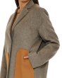 画像4: women's single-breasted contrast pocket stone gray long woolen coat  シングルブレストコントラストポケットストーングレーロングウールコート (4)