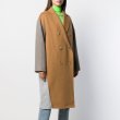 画像2: women'sCamel color matching wedge long double-sided coat キャメルカラーマッチングウェッジロングコートダブルブレスト (2)