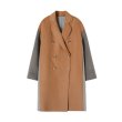 画像11: women'sCamel color matching wedge long double-sided coat キャメルカラーマッチングウェッジロングコートダブルブレスト (11)