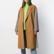 画像1: women'sCamel color matching wedge long double-sided coat キャメルカラーマッチングウェッジロングコートダブルブレスト (1)