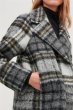 画像3: women's  Elegant retro plaid alpaca fleece coat jacket long coat  チェック柄アルパカフリースコートウールコート (3)