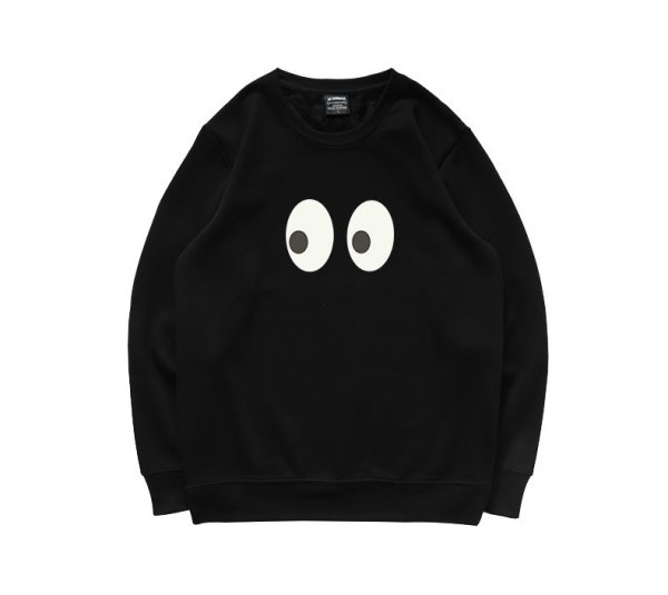 画像1: Unisex Men's Sweat trainer with eyeball pullover sweatshirt  ユニセックス 男女兼用  スウェット トレーナー　 (1)