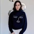 画像3: Women's  face line sweater pullover  ウールフェイスラインセーター  プルオーバー　 (3)