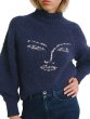 画像1: Women's  face line sweater pullover  ウールフェイスラインセーター  プルオーバー　 (1)
