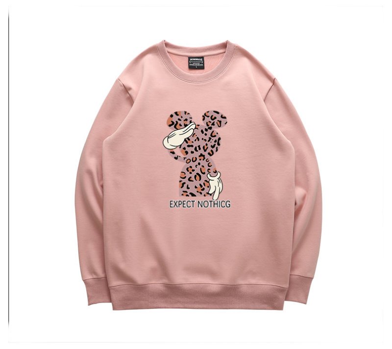 画像6: Unisex Men's Leopard print Mickey pullover sweatshirt  ユニセックス 男女兼用  レオパードミッキースウェット トレーナー　 (6)