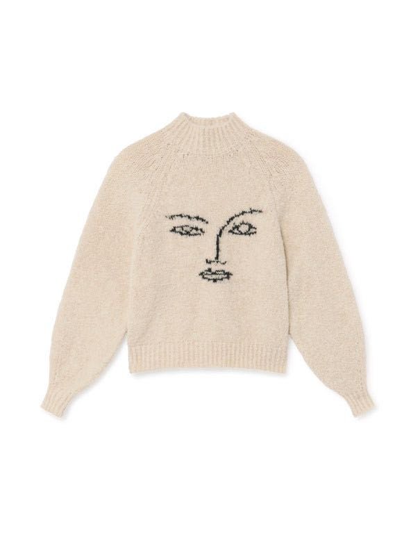 画像15: Women's  face line sweater pullover  ウールフェイスラインセーター  プルオーバー　 (15)