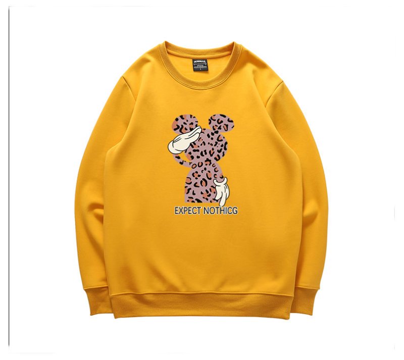 画像5: Unisex Men's Leopard print Mickey pullover sweatshirt  ユニセックス 男女兼用  レオパードミッキースウェット トレーナー　 (5)