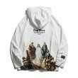 画像1: Unisex Men's Letter Prin tReligious painting Hooded Sweater Parkerユニセックス 男女兼用  ルネッサンスプリントスウェットパーカー トレーナー　 (1)