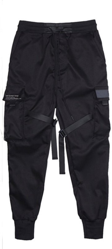 画像9: tactical paratroopers overalls  streamers feet pants trousers pans リラックスフィット ブラックカーゴビームフットパンツ カジュアルパンツ  (9)