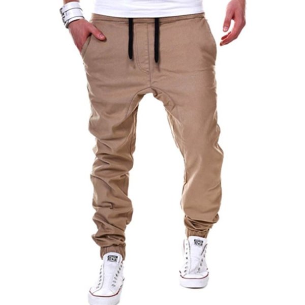 画像1:  Men's long straight jeans men s trousers casual pantsメンズジョガーチノパンツ カーゴパンツ カジュアルパンツ  (1)