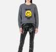 画像2: Women's loose smiley graffiti sweater スマイリー スマイル付き長袖セーター プルオーバー　 (2)