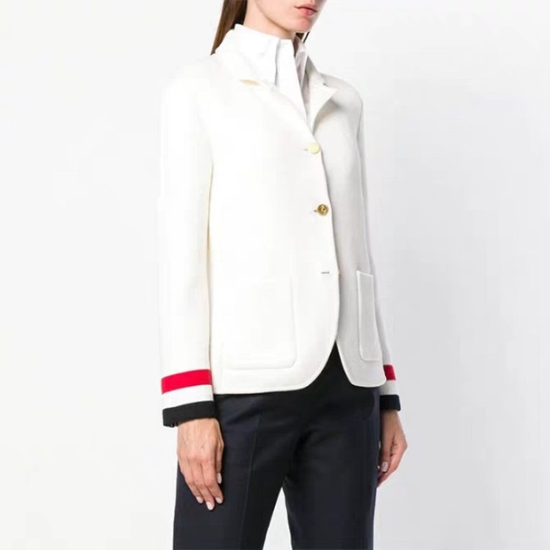 画像2: women's contrast color stripe stiff type double-sided knit jacket   コントラストカラーライン入りニットジャケット (2)