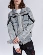 画像2: men's  washing denim men's loose denim jacketj blouson　ユニセッ クス男女兼用ライン入りウォッシュデニム デニムGジャン　ジャケットブルゾン (2)