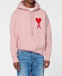 画像2: Unisex Men's simple plus fleece shirt embroidery big love classic hooded sweater  Parker　ユニセックス 男女兼用  ハートエンブレム付きスウェットフーディーパーカー トレーナー　 (2)