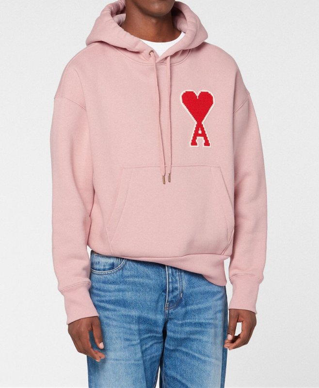 画像2: Unisex Men's simple plus fleece shirt embroidery big love classic hooded sweater  Parker ユニセックス 男女兼用  ハートエンブレム付きスウェットフーディーパーカー トレーナー  (2)