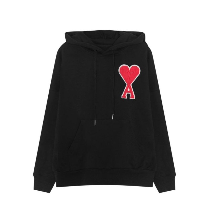 画像10: Unisex Men's simple plus fleece shirt embroidery big love classic hooded sweater  Parker ユニセックス 男女兼用  ハートエンブレム付きスウェットフーディーパーカー トレーナー  (10)