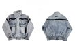 画像9: men's  washing denim men's loose denim jacketj blouson　ユニセッ クス男女兼用ライン入りウォッシュデニム デニムGジャン　ジャケットブルゾン (9)