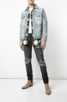 画像1: men's splash ink wash old loose hole denim jacketj blouson　ユニセッ クス男女兼用デニムスプラッシュインクペイント デニムGジャン　ジャケットブルゾン (1)