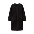 画像3: women's Imitation lambskin v neck simple long coat　Vネックロングエコファーコート　ジャケット (3)