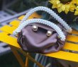 画像5: Woman’s Silk Cloth Pearl Woven Dumpling Bags Handbag Shoulder Messenger Bag　シルクパールハンドバッグ ショルダーメッセンジャーバッグ トートバック (5)
