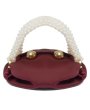 画像9: Woman’s Silk Cloth Pearl Woven Dumpling Bags Handbag Shoulder Messenger Bag　シルクパールハンドバッグ ショルダーメッセンジャーバッグ トートバック (9)