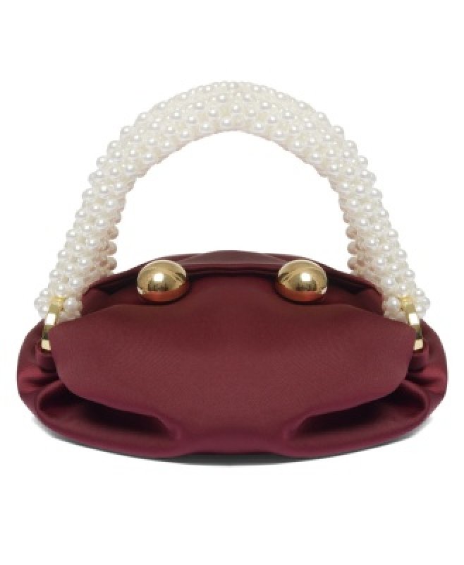 画像9: Woman’s Silk Cloth Pearl Woven Dumpling Bags Handbag Shoulder Messenger Bag　シルクパールハンドバッグ ショルダーメッセンジャーバッグ トートバック (9)