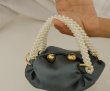 画像7: Woman’s Silk Cloth Pearl Woven Dumpling Bags Handbag Shoulder Messenger Bag　シルクパールハンドバッグ ショルダーメッセンジャーバッグ トートバック (7)
