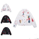 画像6: men's graffiti splash ink denim jacket blouson　ユニセッ クス男女兼用グラフィックペイントデニムGジャン　ブルゾン (6)