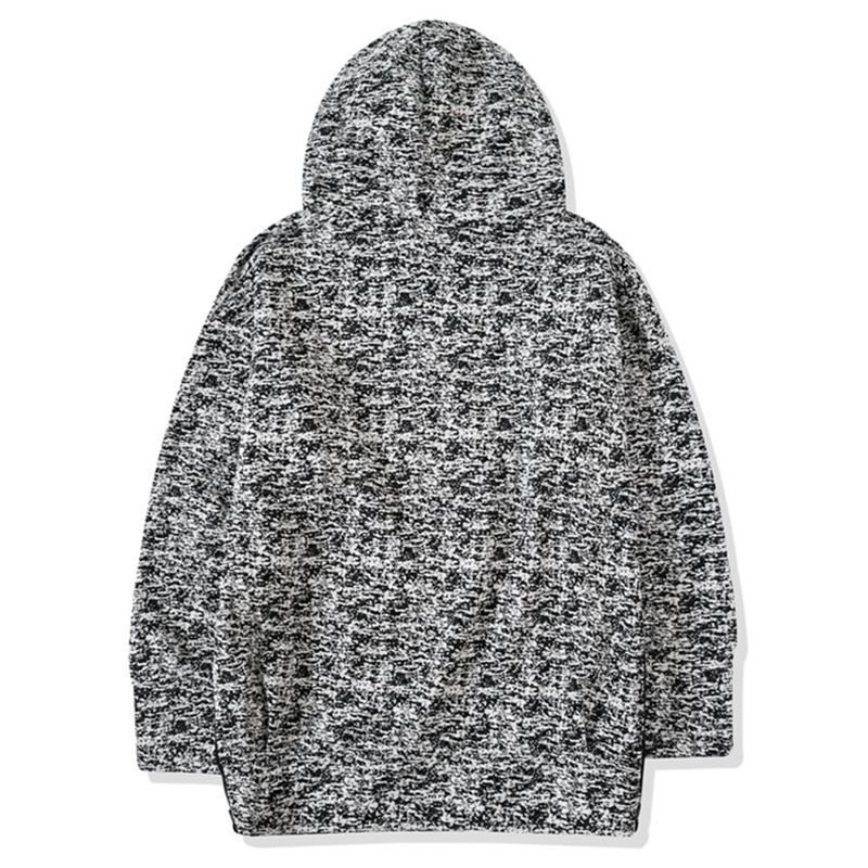 画像5: Unisex Men's side zipper trend snowflake casual loose pullover hoodie  Parker ユニセックス 男女兼用 サイドジッパースノーフレークルーズプルオーバーパーカーセーター  (5)