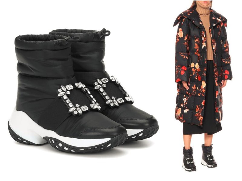 画像4:  women's  square buckle rhinestone wild short boots down leisure snow boots スクエアバックルラインストーンワイルドショートブーツ ダウンレジャースノーブーツ (4)
