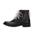 画像1:  women's  new style zipper  lace-up short boots レースアップレザージップショートブーツ  (1)