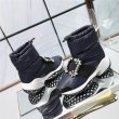 画像7:  women's  square buckle rhinestone wild short boots down leisure snow boots スクエアバックルラインストーンワイルドショートブーツ　ダウンレジャースノーブーツ (7)