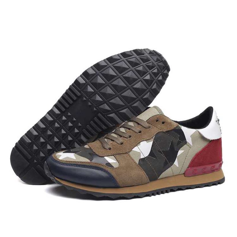 画像5:  Men's Lace-up low-cut  camouflage leather casual sports shoes sneakers     シンプルレースアップ迷彩カモフラージュスニーカー カジュアル シューズ  (5)