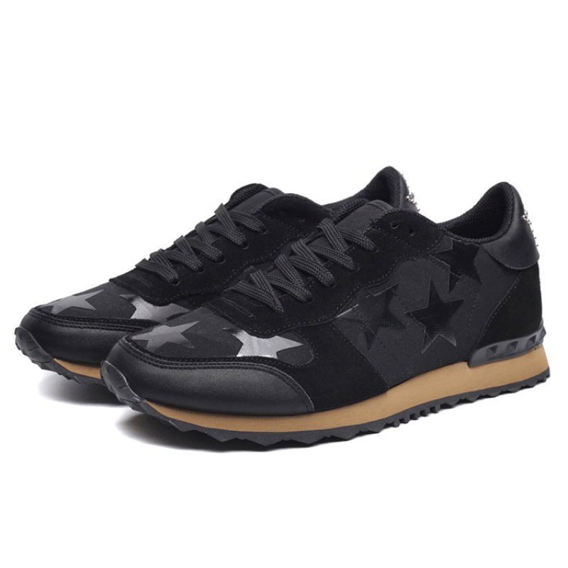 画像4:  Men's Lace-up low-cut  camouflage leather casual sports shoes sneakers     シンプルレースアップ迷彩カモフラージュスニーカー カジュアル シューズ  (4)