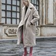 画像7: Women's Oversize Teddy Bear Fur Coat テディベア オーバーサイズ リアルシープファーコート 2つボタン (7)