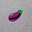 画像8:  men 's  men and women Eggplant embroidery solid color round neck  sweater ユニセックス男女兼用 エッグプラント茄子刺繍スウェット　トレーナー (8)