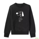 画像1:  men 's  men and women Electric shock Snoopy minimalist linear drawing illustrator art trainerround neck  sweater ユニセックス男女兼用 感電ビリビリスヌーピースウェット　トレーナー (1)