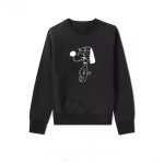 画像5:  men 's  men and women Electric shock Snoopy minimalist linear drawing illustrator art trainerround neck  sweater ユニセックス男女兼用 感電ビリビリスヌーピースウェット　トレーナー (5)