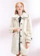 画像3: Women's Tweed Trimming Teddy Bear Fur Coat ツイードトリミング テディベア オーバーサイズ リアルシープファーコート (3)